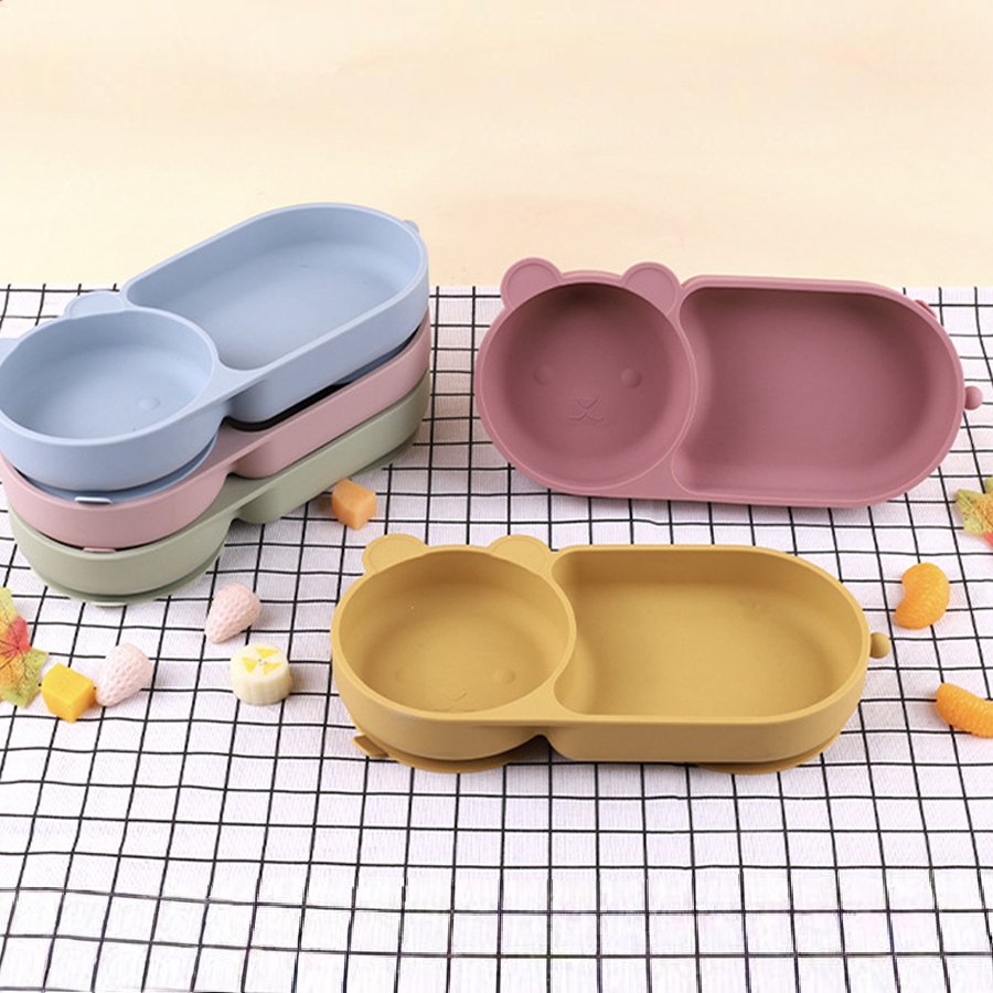 Baby Food Mixer - Baby Silicone Suction Cup Bowl Cute