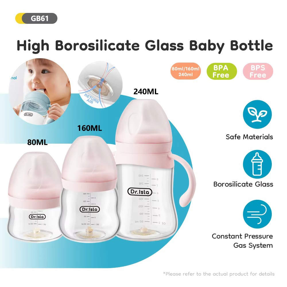 Baby Food Glass Jars - Newborn Feeding Glass Bottles 80/160/240ml High