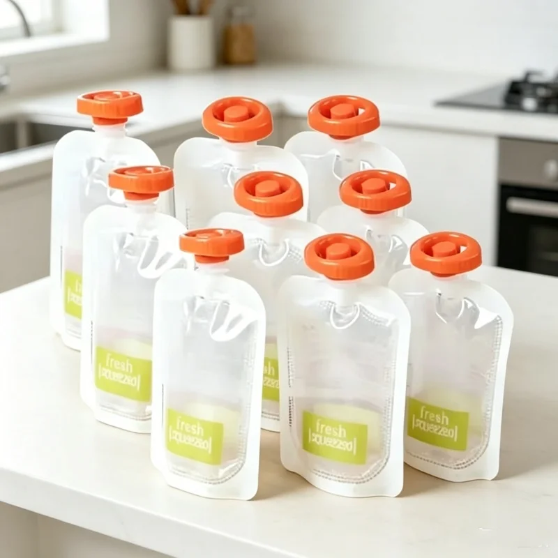 Baby Food Organic Pouches - Organic Infant Feeding Pouches 50Pcs Portable