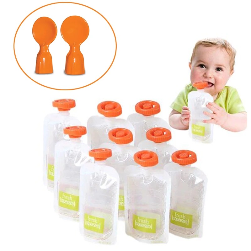 Baby Food Organic Pouches - 50Pcs Baby Food Storage Bag Make