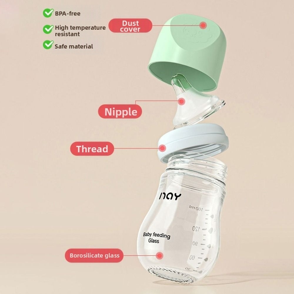 Glass Baby Bottle Anti Choking - огляд і ціна Baby Food Glass