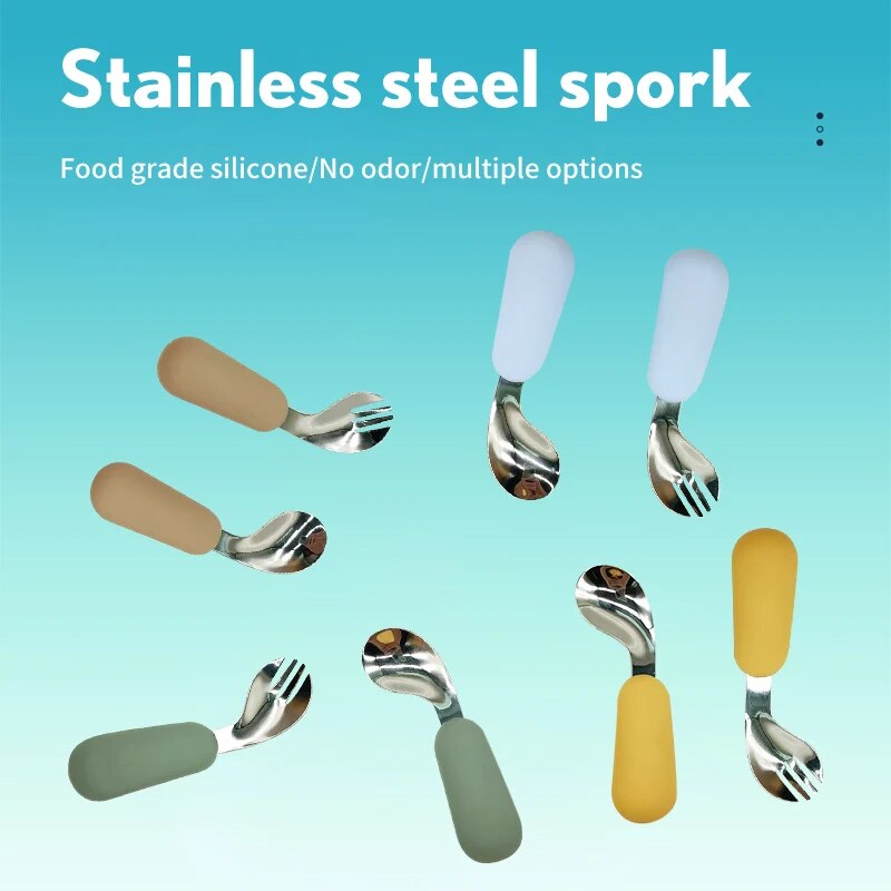 Baby Spoon Fork Set 316 Stainl - огляд і ціна Baby Food Kit