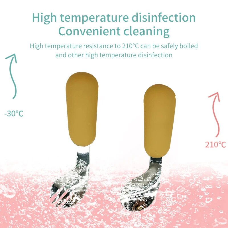 Baby Spoon Fork Set 316 Stainl - огляд і ціна Baby Food Kit