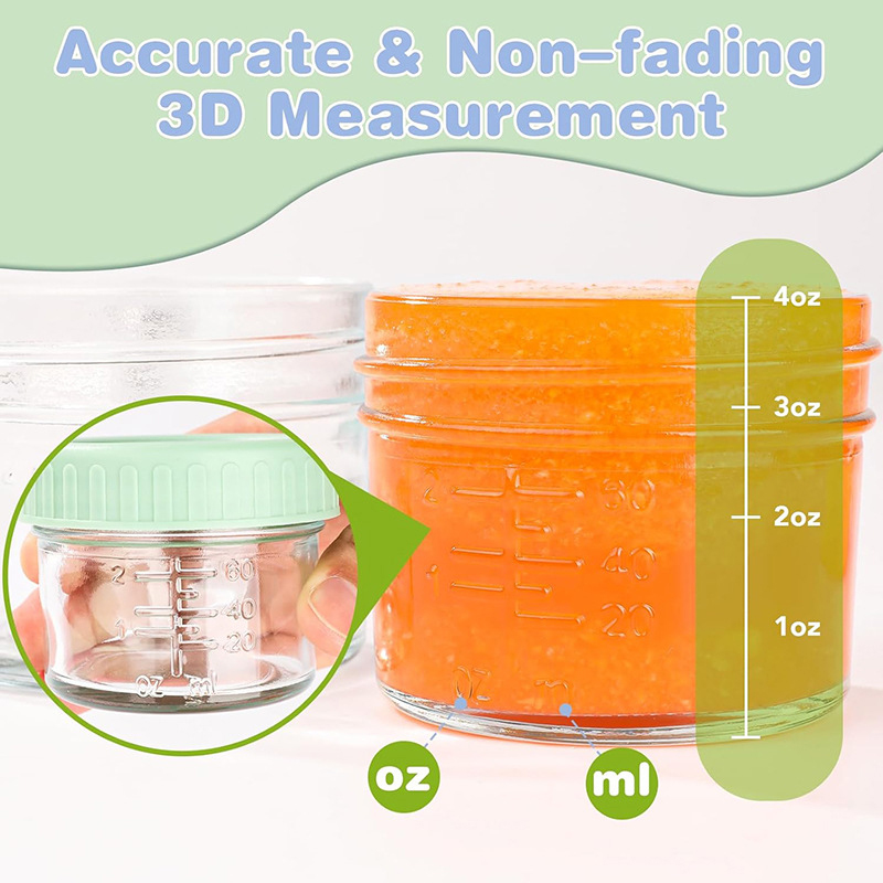120ml 6Pcs Food Grade Glass Ba - огляд і ціна Baby Food Yogurt