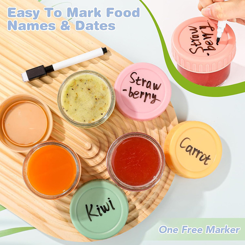 120ml 6Pcs Food Grade Glass Ba - огляд і ціна Baby Food Yogurt