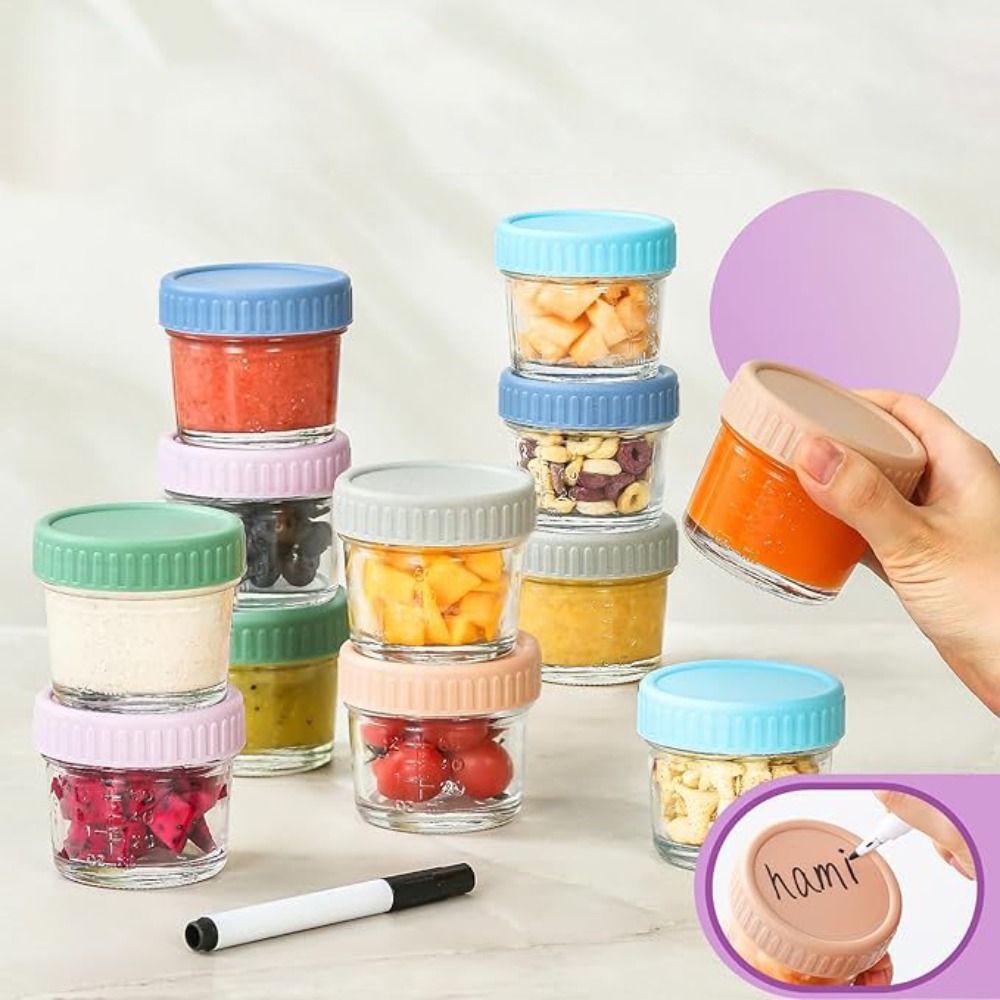 6pcs Mason Jar Glass Baby Food - огляд і ціна Baby Food Glass