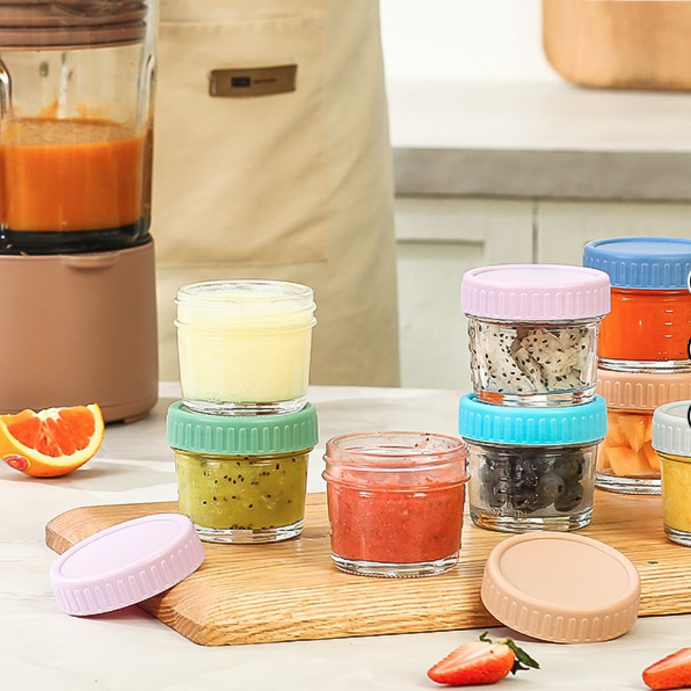 6pcs Mason Jar Glass Baby Food - огляд і ціна Baby Food Glass