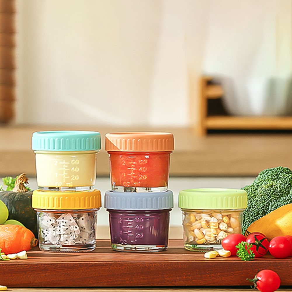 6pcs Glass Baby Food Jar Reusa - огляд і ціна Baby Food Glass