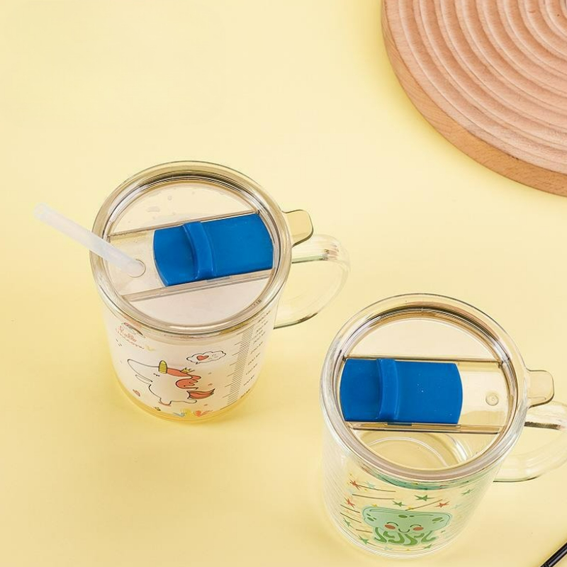 Cartoon Glass Mug with Lid Chi - огляд і ціна Baby Food Glass