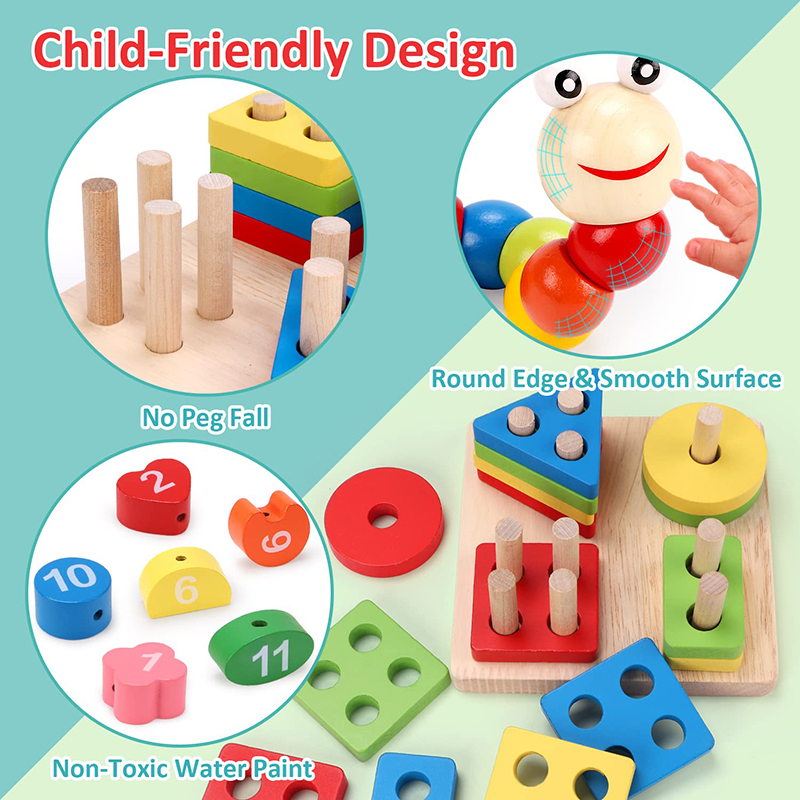 5-6pcs/set Montessori Wooden T - огляд і ціна Baby Food Kit